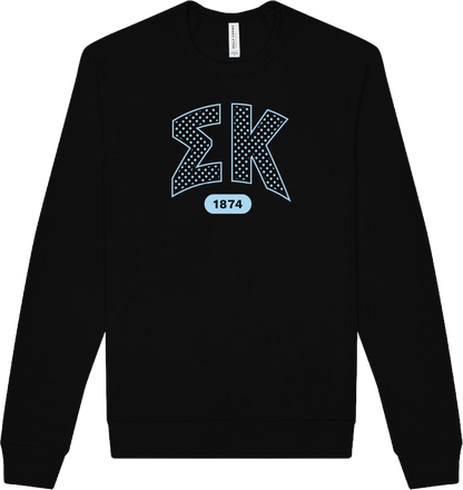 Sigma Kappa Varsity Polka Dot Crewneck