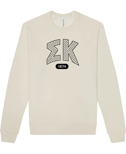Sigma Kappa Varsity Polka Dot Crewneck