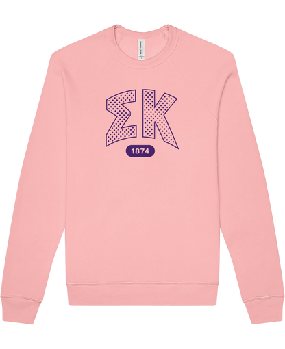 Sigma Kappa Varsity Polka Dot Crewneck