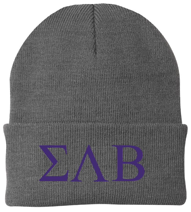 Sigma Lambda Beta Lettered Beanies