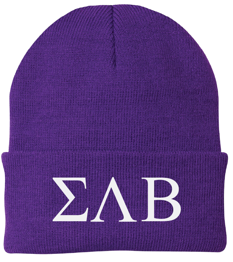 Sigma Lambda Beta Lettered Beanies