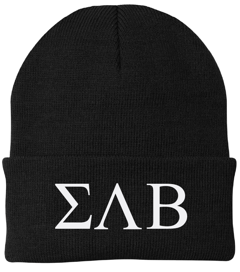 Sigma Lambda Beta Lettered Beanies