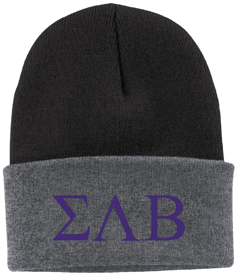 Sigma Lambda Beta Lettered Beanies