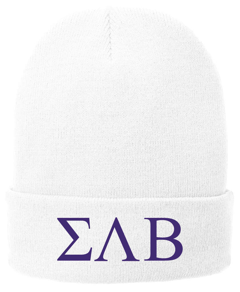 Sigma Lambda Beta Lettered Beanies