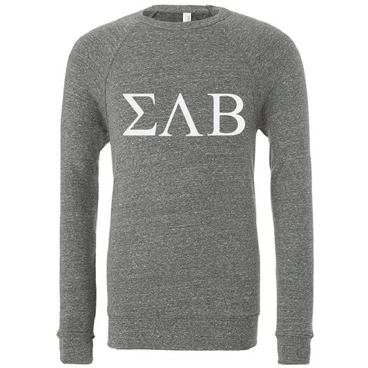 Sigma Lambda Beta Embroidered Lettered Crewneck Sweatshirts