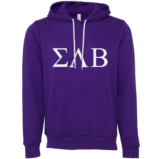 Sigma Lambda Beta Embroidered Lettered Hooded Sweatshirts