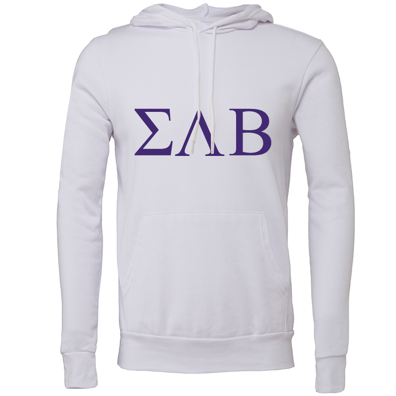 Sigma Lambda Beta Lettered Hooded Sweatshirts