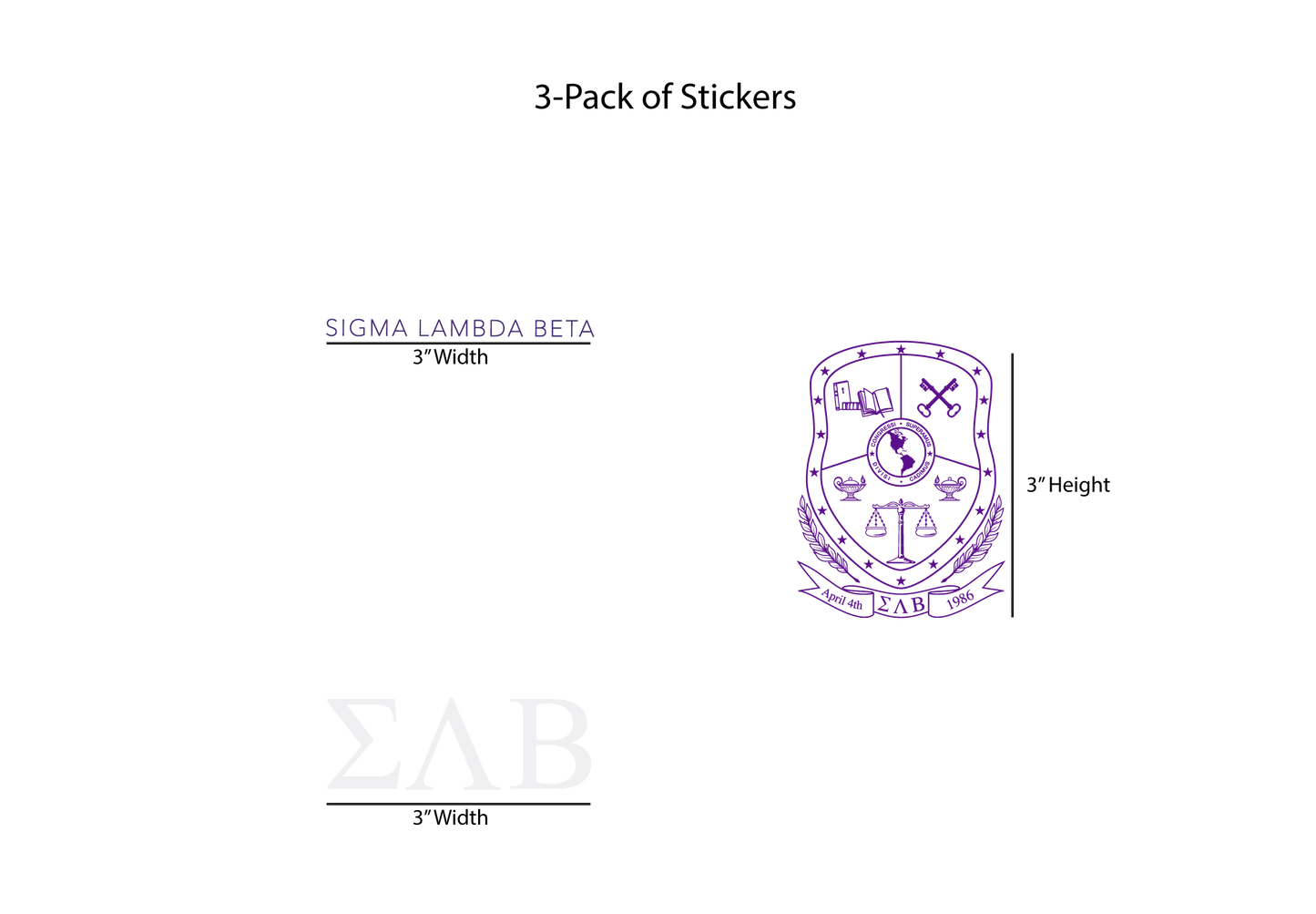 Sigma Lambda Beta Stickers