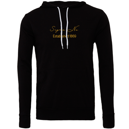 Sigma Nu Embroidered Scripted Name Hooded Sweatshirts