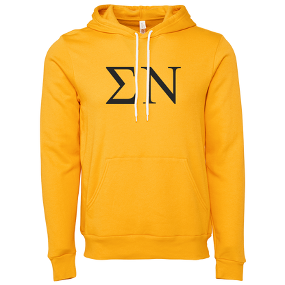 Sigma Nu Lettered Hooded Sweatshirts