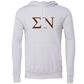 Sigma Nu Lettered Hooded Sweatshirts