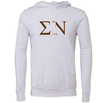 Sigma Nu Lettered Hooded Sweatshirts