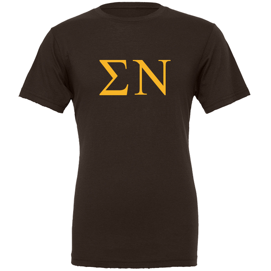 Sigma Nu Lettered Short Sleeve T-Shirts