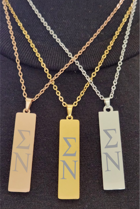 Sigma Nu Lettered Necklaces