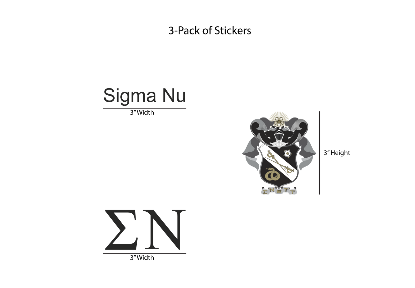 Sigma Nu Stickers