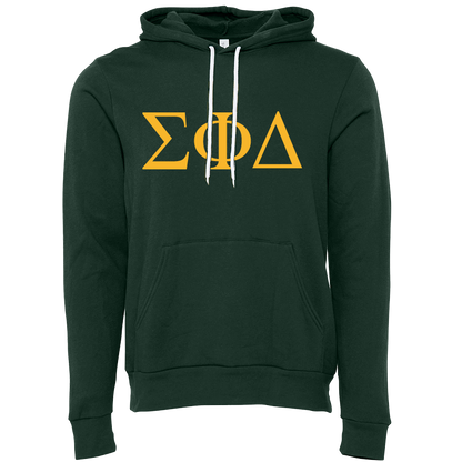 Sigma Phi Delta Lettered Hooded Sweatshirts