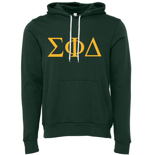 Sigma Phi Delta Embroidered Lettered Hooded Sweatshirts