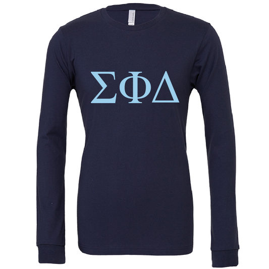 Sigma Phi Delta Lettered Long Sleeve T-Shirts