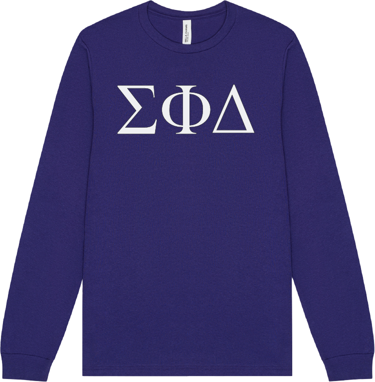 Sigma Phi Delta Lettered Long Sleeve T-Shirts