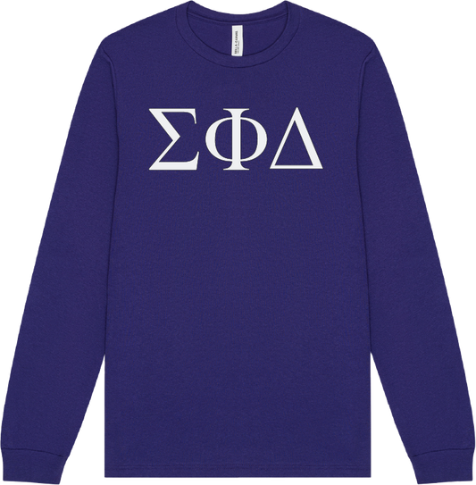 Sigma Phi Delta Lettered Long Sleeve T-Shirts