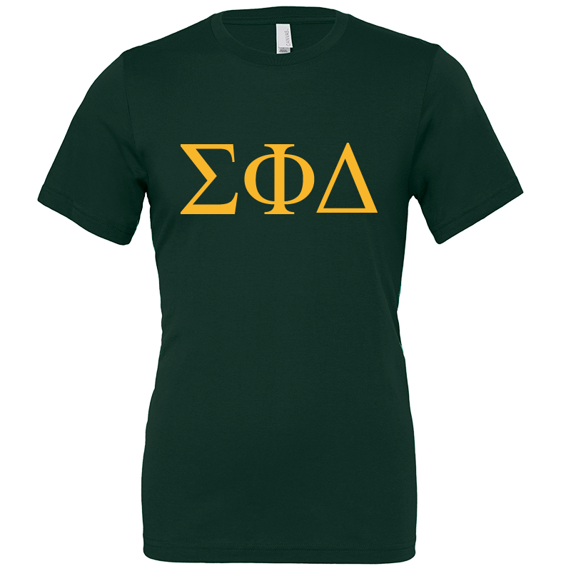 Sigma Phi Delta Lettered Short Sleeve T-Shirts