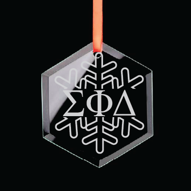 Sigma Phi Delta Hexagon Single-Snowflake Ornament