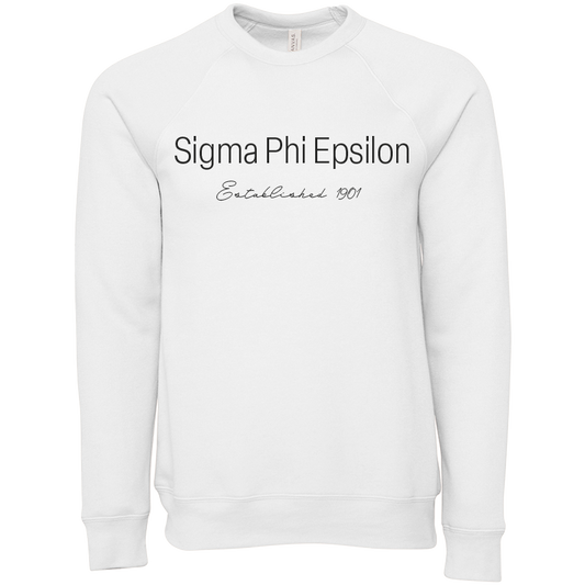 Sigma Phi Epsilon Embroidered Printed Name Crewneck Sweatshirts