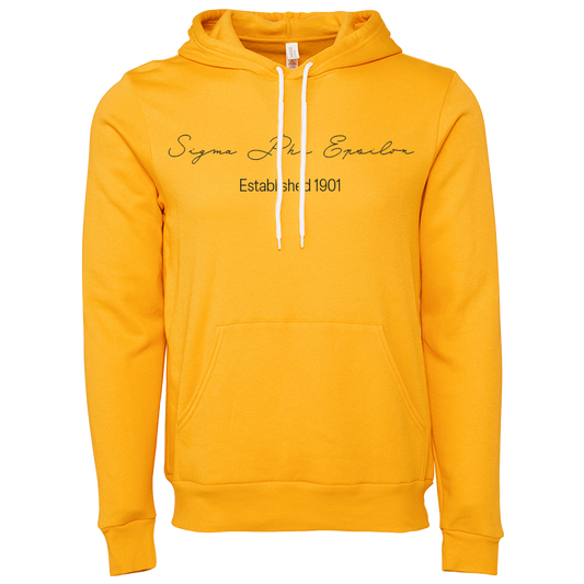 Sigma Phi Epsilon Embroidered Scripted Name Hooded Sweatshirts