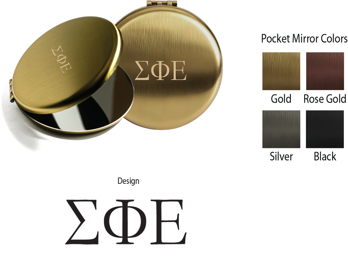 Sigma Phi Epsilon Lettered Pocket Mirrors