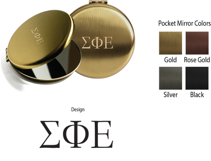 Sigma Phi Epsilon Lettered Pocket Mirrors