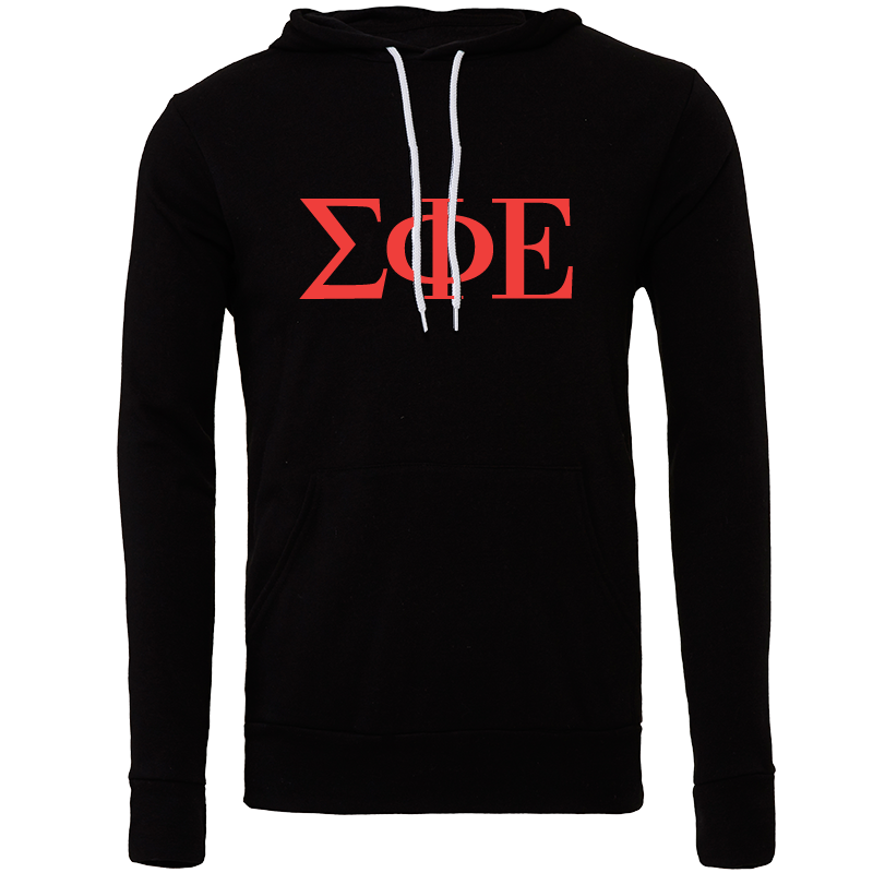 Sigma Phi Epsilon Lettered Hooded Sweatshirts