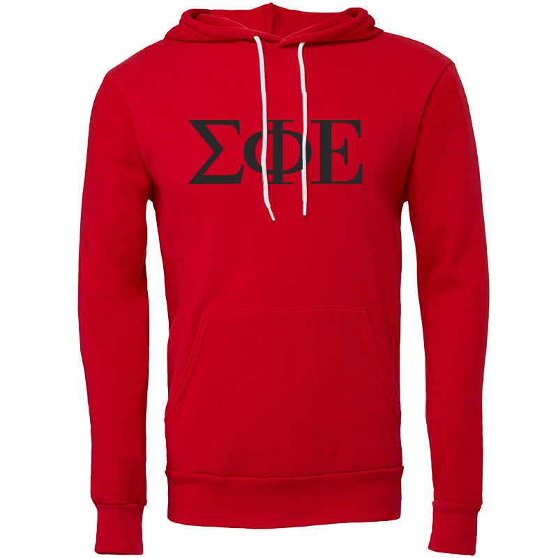 Sigma Phi Epsilon Lettered Hooded Sweatshirts