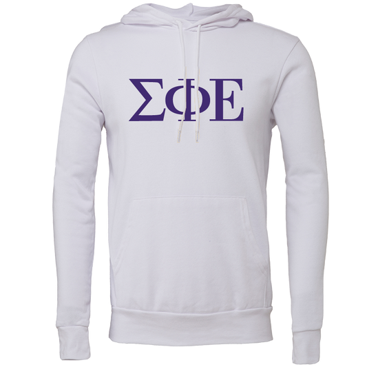Sigma Phi Epsilon Embroidered Lettered Hooded Sweatshirts