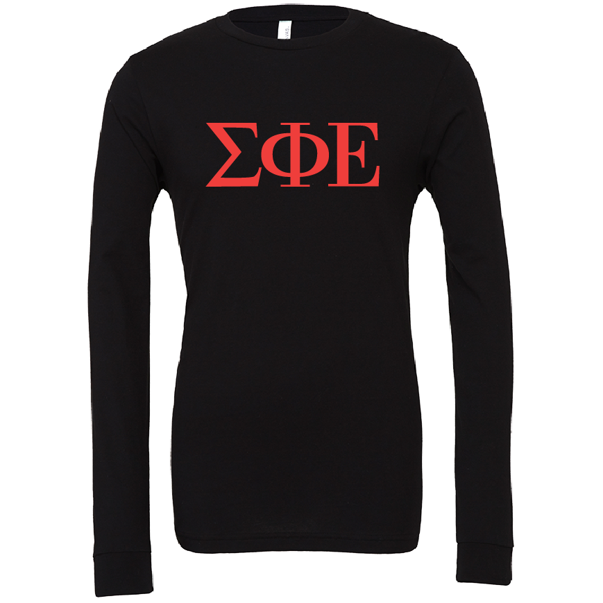 Sigma Phi Epsilon Lettered Long Sleeve T-Shirts