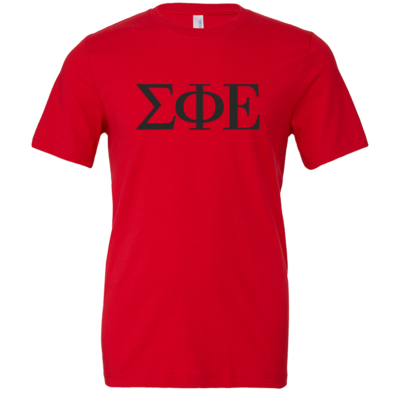 Sigma Phi Epsilon Lettered Short Sleeve T-Shirts