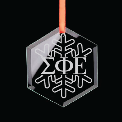 Sigma Phi Epsilon Hexagon Single-Snowflake Ornament