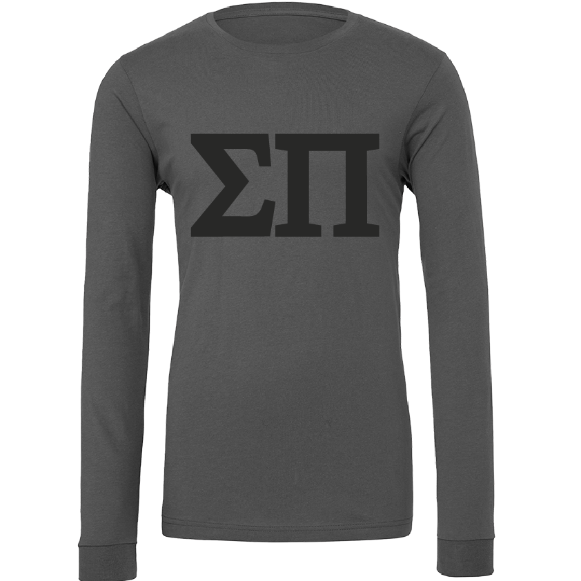 Sigma Pi Lettered Long Sleeve T-Shirts