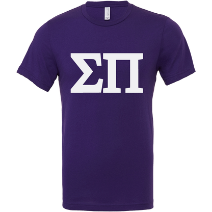 Sigma Pi Lettered Short Sleeve T-Shirts
