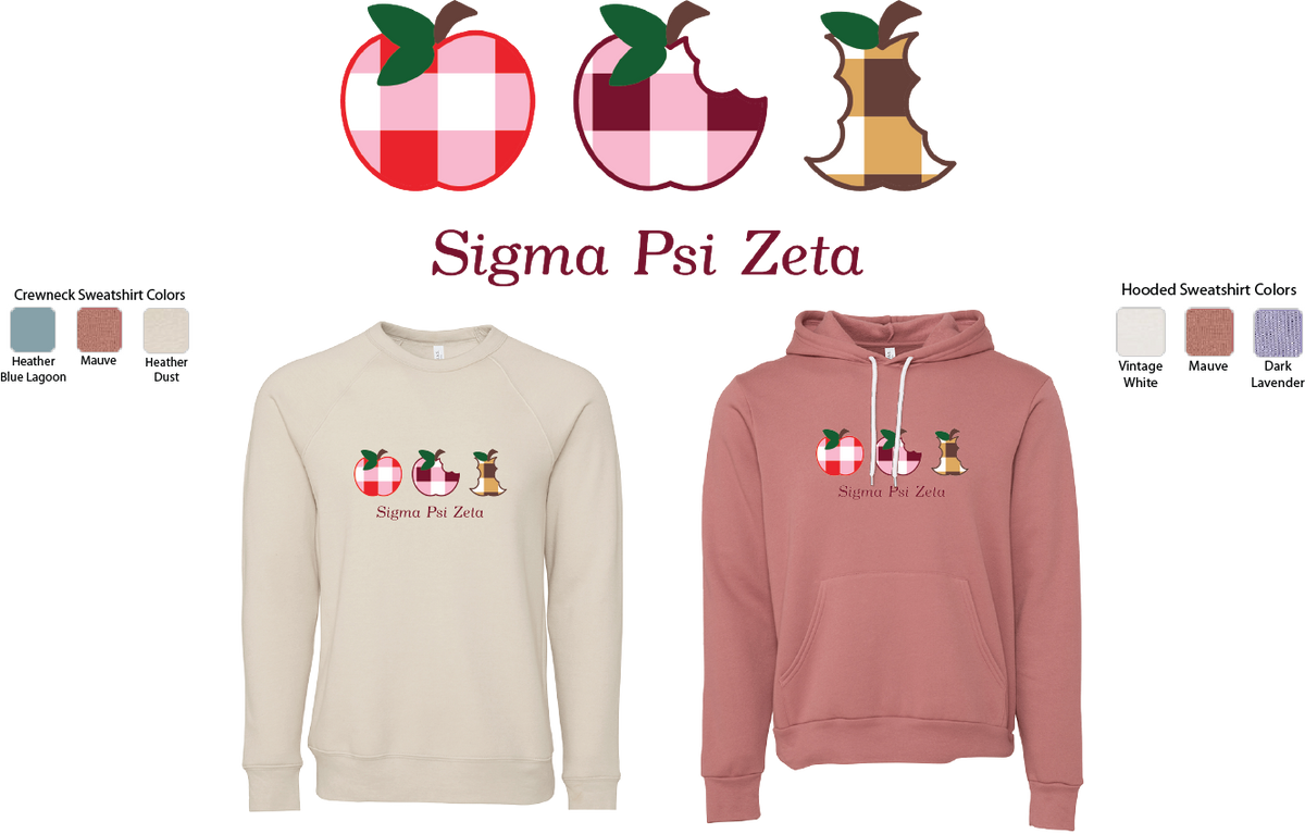 Sigma Psi Zeta Apple Evolution Crewneck