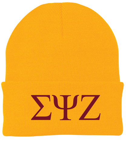 Sigma Psi Zeta Lettered Beanies