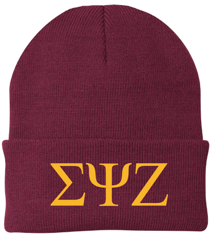 Sigma Psi Zeta Lettered Beanies