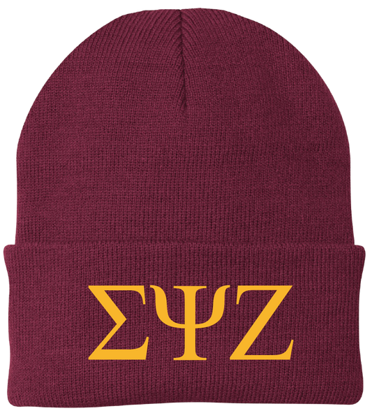 Sigma Psi Zeta Lettered Beanies