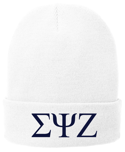 Sigma Psi Zeta Lettered Beanies