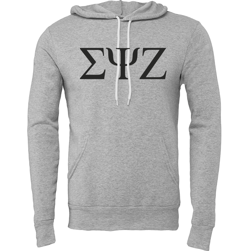 Sigma Psi Zeta Lettered Hooded Sweatshirts