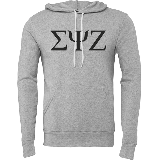 Sigma Psi Zeta Lettered Hooded Sweatshirts