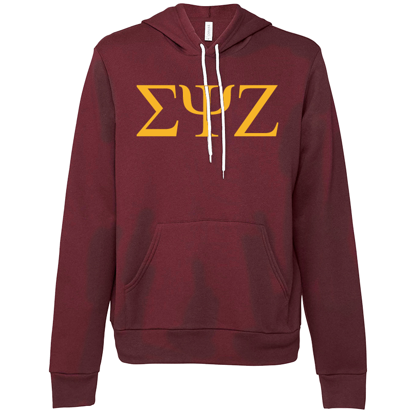 Sigma Psi Zeta Lettered Hooded Sweatshirts