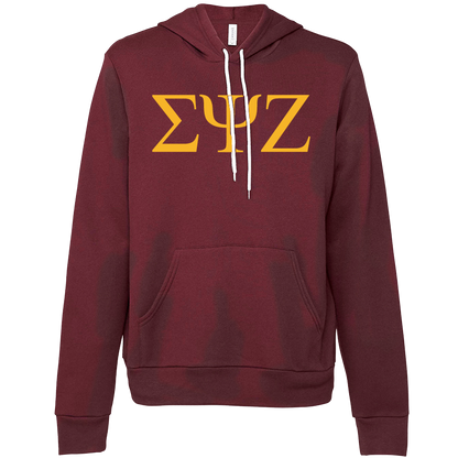 Sigma Psi Zeta Lettered Hooded Sweatshirts