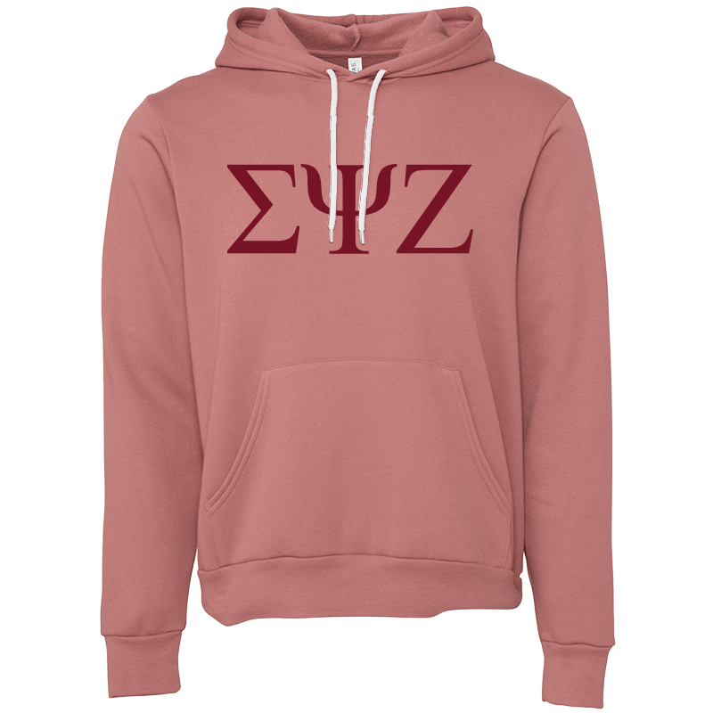 Sigma Psi Zeta Lettered Hooded Sweatshirts