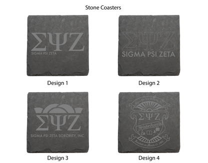 Sigma Psi Zeta Stone Coasters - 4-Pack