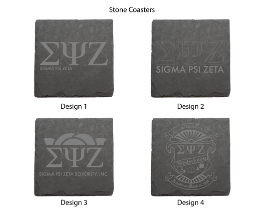 Sigma Psi Zeta Stone Coasters - 4-Pack